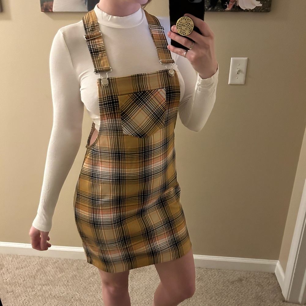 NWT PLAID JUMPER DRESS SIZE SMALL